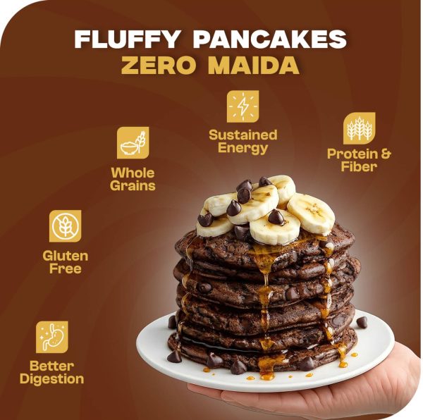 Pro-To-Grow Chocobanana Instant Pancake Mix | No Refined Sugar, No Maida & No Palm Oil 250 g