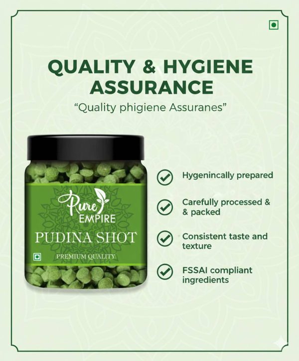 Pure Empire Pudina Goli Churan Digestive Goli Sweet and Sour, Mint, Pudina Mouth Freshener Pudina Candy