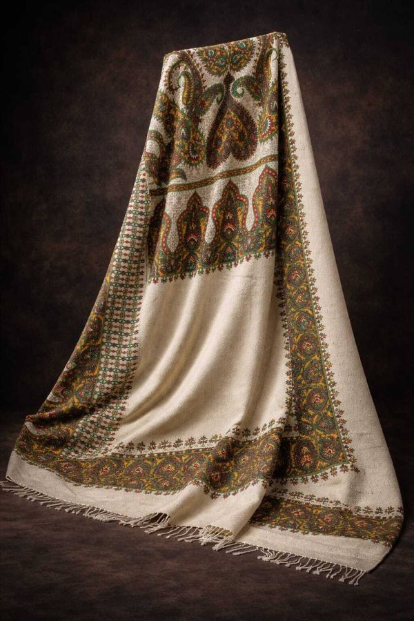 Pure home threads Acrylic Embroidered Women Shawl