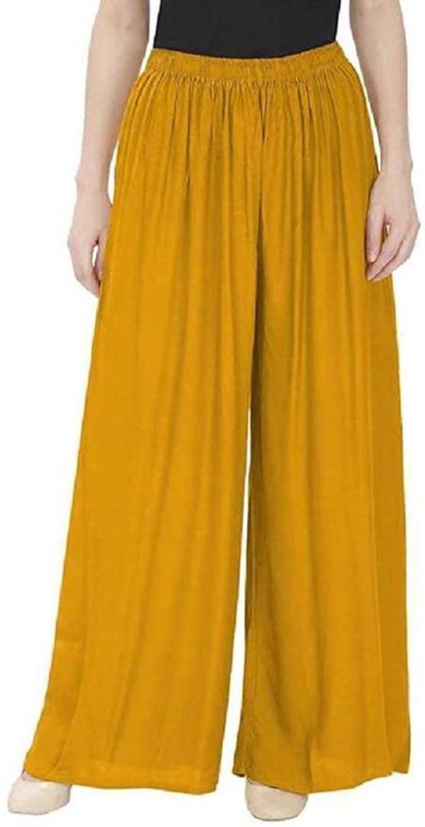 Qeheem Regular Fit Women Yellow, White Trousers
