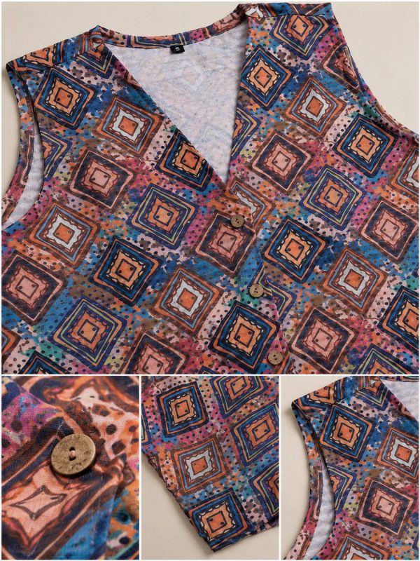Rajasi Floral Print Women Waistcoat
