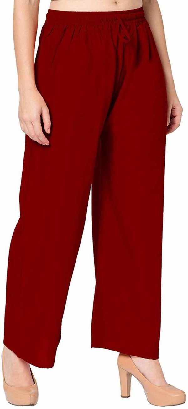 Rangkriti Regular Fit Women Maroon Trousers