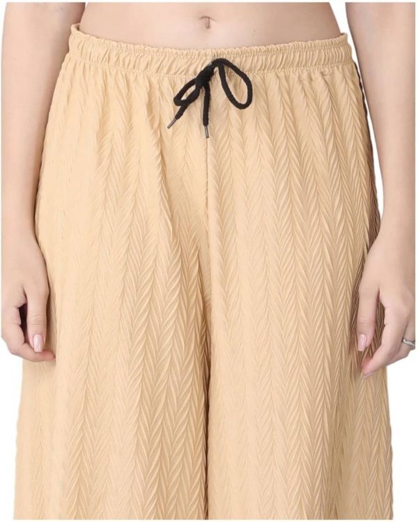 Ranglipi Loose Fit Women Cream, White Trousers