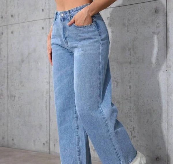 RIFA Wide Leg Women Light Blue Jeans