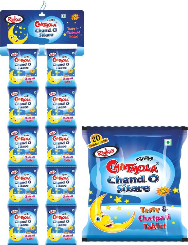 RINKA"S (LABLE) Rinka's Chand Sitare Candy 20 Sachets 280g Sweet and Sour, Khatta metha Powder Candy