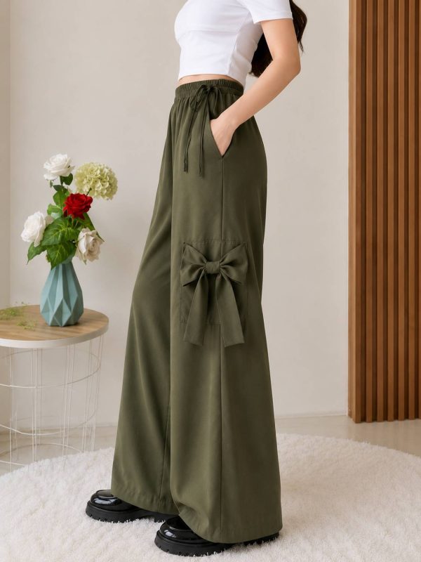 Ruhani Fashion Flared Women Dark Green Trousers