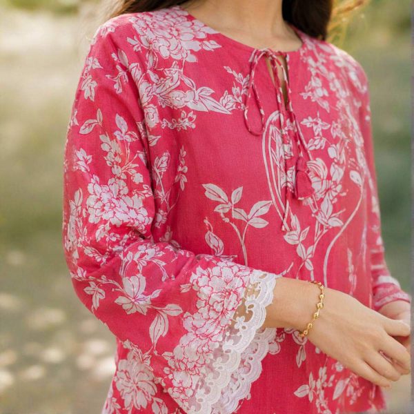 sadya attire Casual Floral Print, Printed Women Pink Top