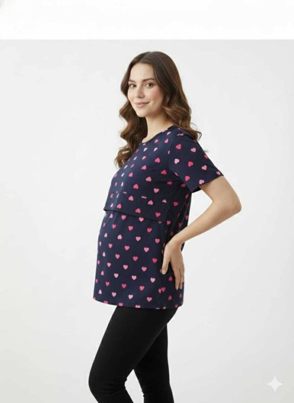 sahana Printed, Conversational, Floral Print Women Round Neck Navy Blue, Green, Pink T-Shirt