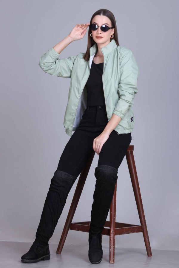 SANHOK Waterproof Polyester Windcheater Sports Gym Running Travel Sunscreen Jacket Solid Women Wind Cheater