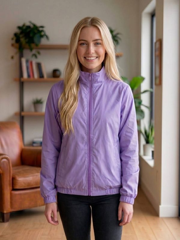 SANHOK Waterproof Polyester Windcheater Sports Gym Running Travel Sunscreen Jacket Solid Women Wind Cheater