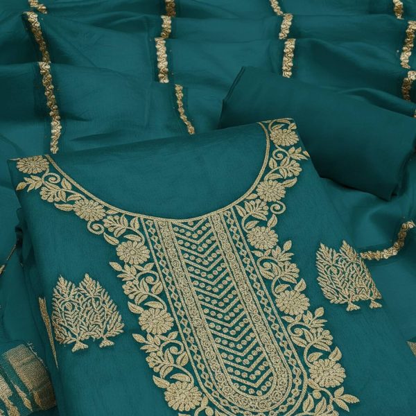 SARVAH Art Silk Printed Salwar Suit Material