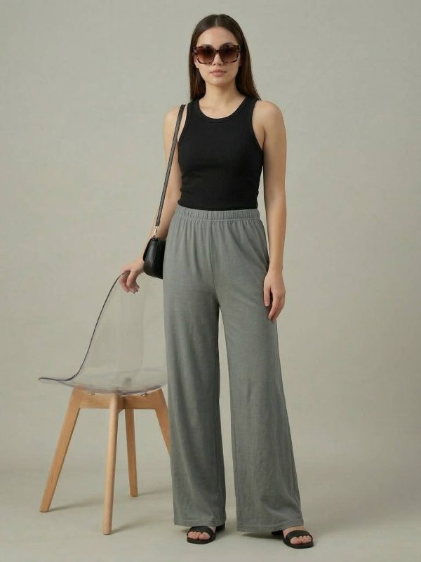 SATGURU KIRPA Loose Fit Women Grey Trousers