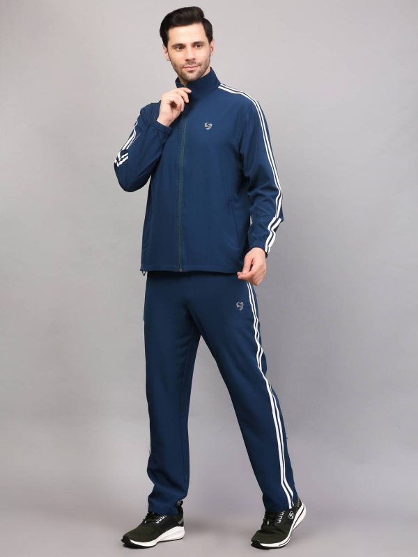 SG Solid, Striped Men Track Suit