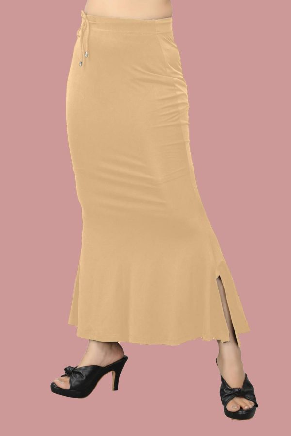 SHAYONAM K.MT._Fish_Cream_L_Saree Shapewear shapewear petticoat For Women Lycra Blend Petticoat