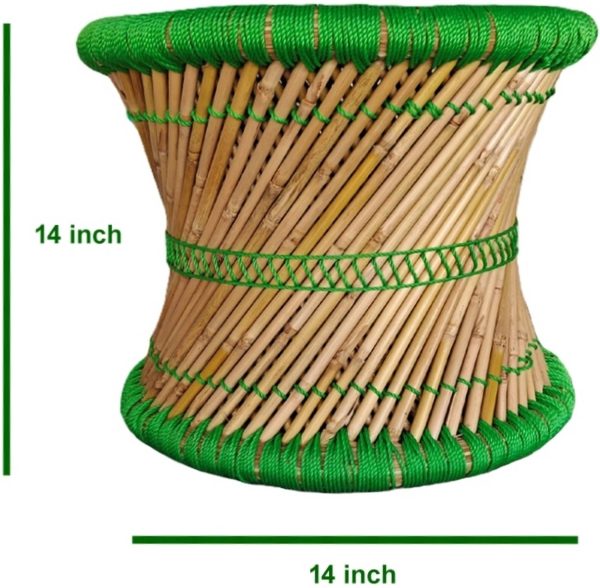 shiksha handicraft handmade Bamboo Stool Mudda/modha/muddi /pack of 1 Outdoor & Cafeteria Stool