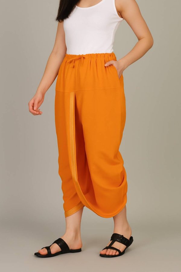 Shyam handloom Art Silk Ready to Wear Dhoti for Women Striped Women Dhoti