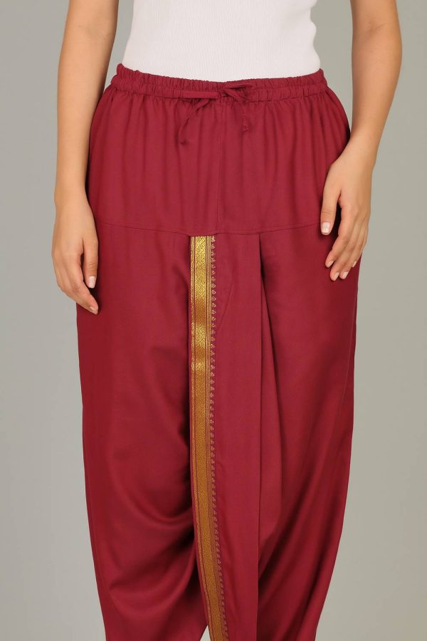 Shyam handloom Art Silk Ready to Wear Dhoti for Women Striped Women Dhoti