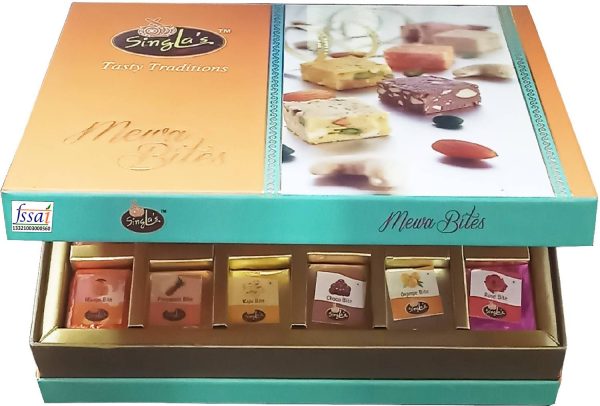 Singla Sweets Mix Bite Burfi Sweets 1Kg Festive Gift Box