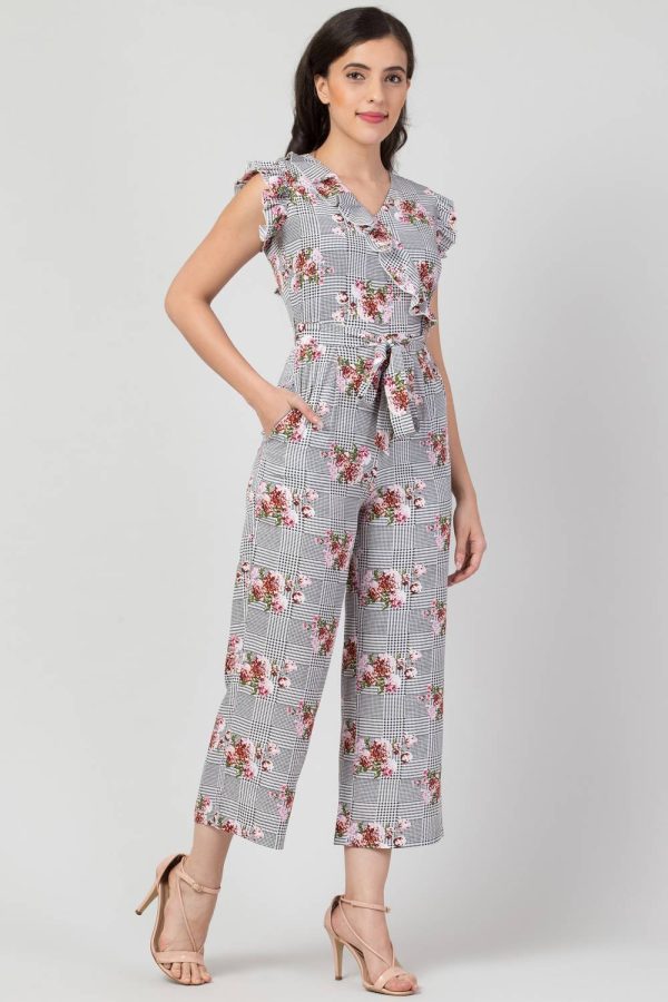 SLENOR Floral Print Women Jumpsuit