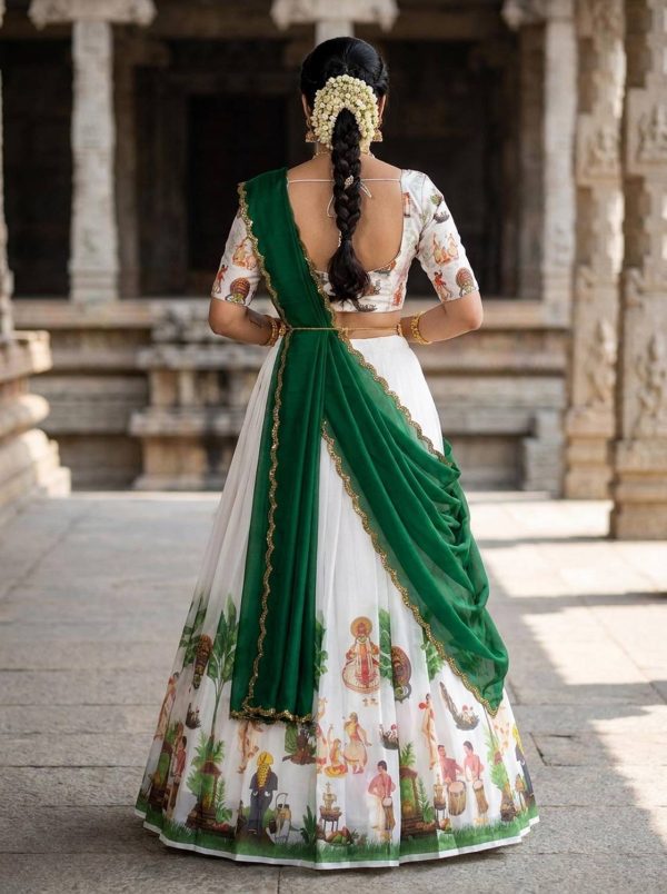 Sonu Creation Printed Semi Stitched Lehenga Choli