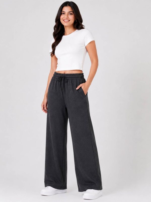SOYAL Solid Women Grey Track Pants