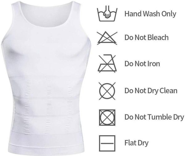 speginic Slim 'N Lift Slimming Tummy Tucker Body Shaper White Vest to Look Slim Instantly Men Shapewear