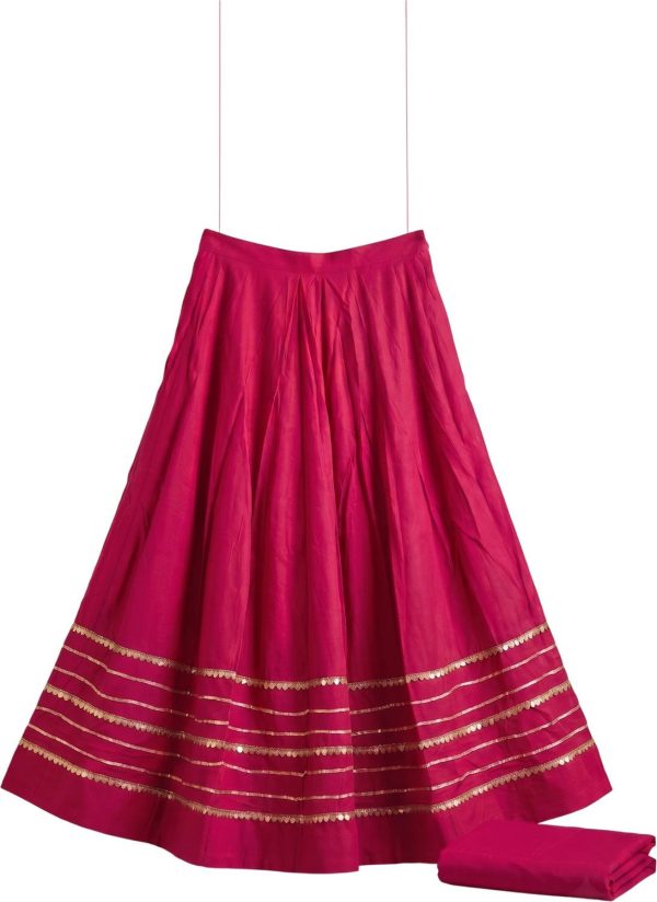 Sqipeera Solid Women Flared Pink Skirt
