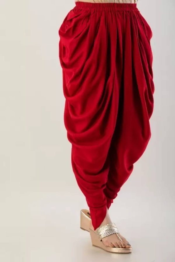 SSR FASHION Stylish/Loose Fit Women's Solid Rayon Fabric Dhoti Pant/Patiala/Harem Pant Solid Women Dhoti