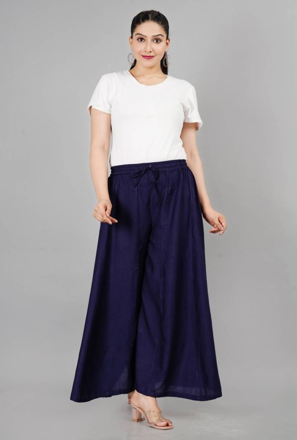 STRICKLIN Flared Women Dark Blue Trousers