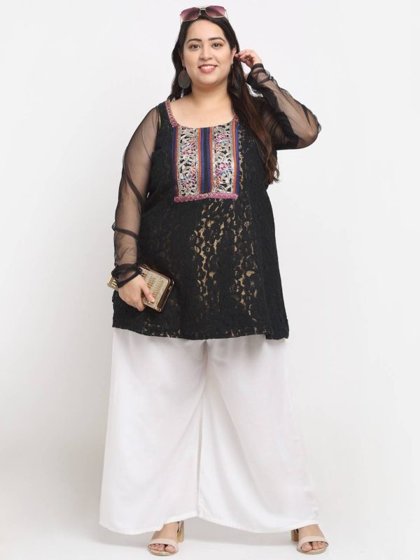 STYLE PREZONE Flared Women White Trousers