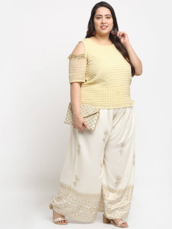 STYLE PREZONE Relaxed Women Cream Trousers