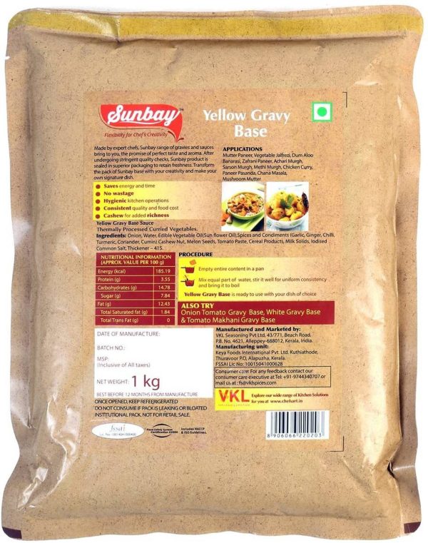 Sunbay Yellow Gravy Base 1 KG 1 kg