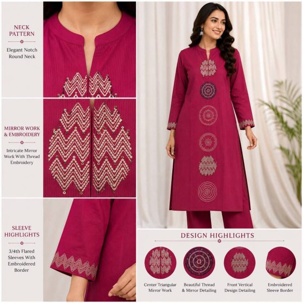 swarang Embroidered Kurta, Trouser/Pant & Dupatta Set