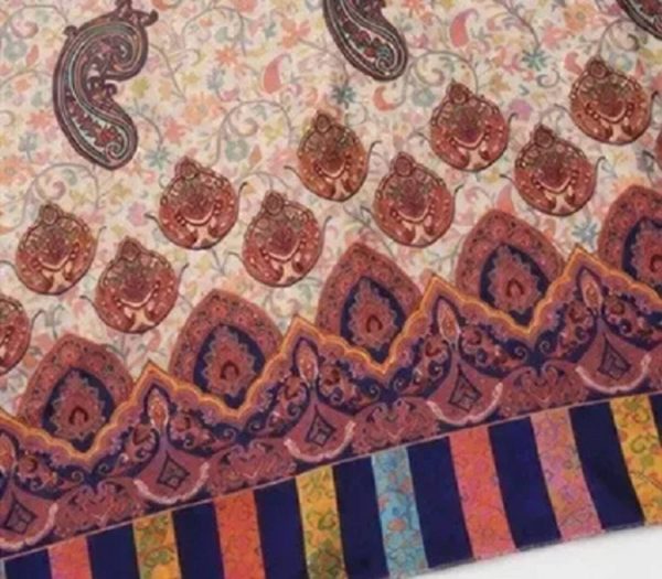 Tallit by enn dee Poly Wool Printed Women, Men Shawl
