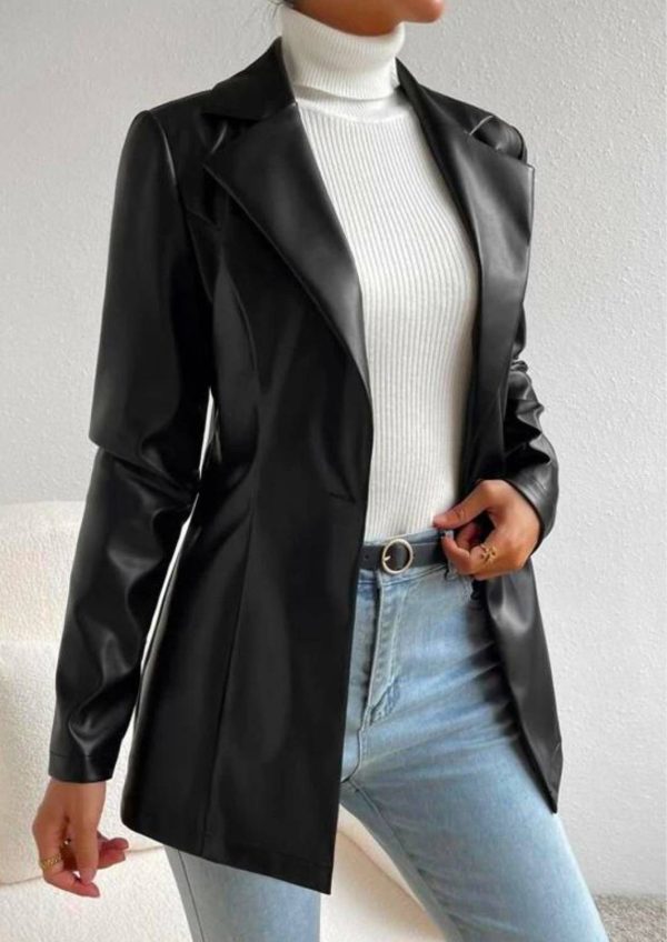 TANDUL Solid Single Breasted Casual Women Blazer