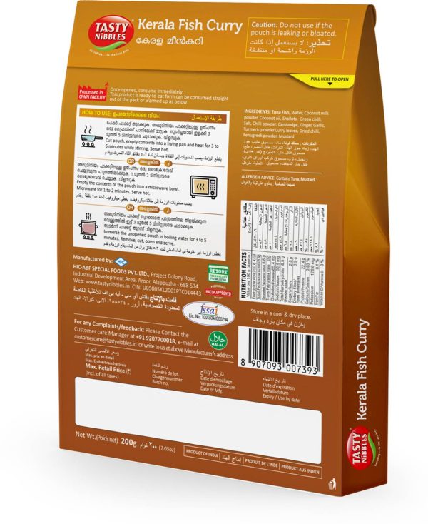 Tasty Nibbles Ready To Eat Kerala Fish Curry with Coconut Milk Pouch [Pack of 1]