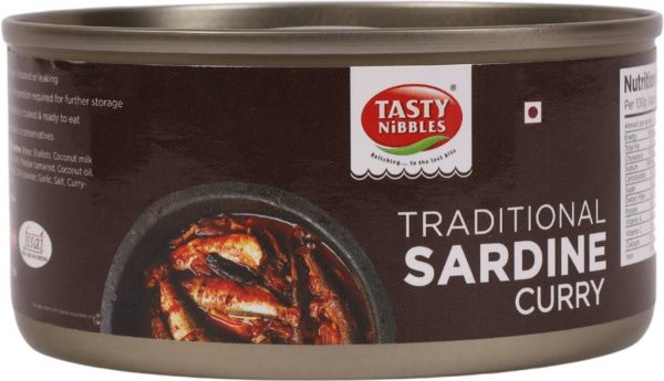 Tasty Nibbles TRADITIONAL SARDINE CURRY 185 X 3