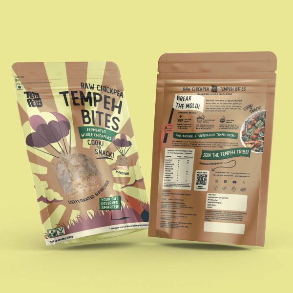 Tempe Wala Raw Chickpea Tempeh bites (Fermented)