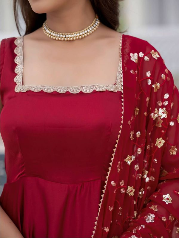 TextileNow Embroidered Kurta, Trouser/Pant & Dupatta Set