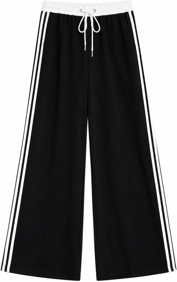 The leo diamond Loose Fit Women Black Trousers
