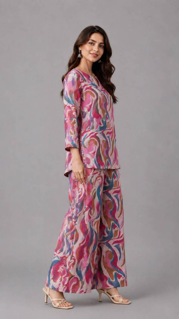 TK FASHION Top Palazzos Co-ords Set