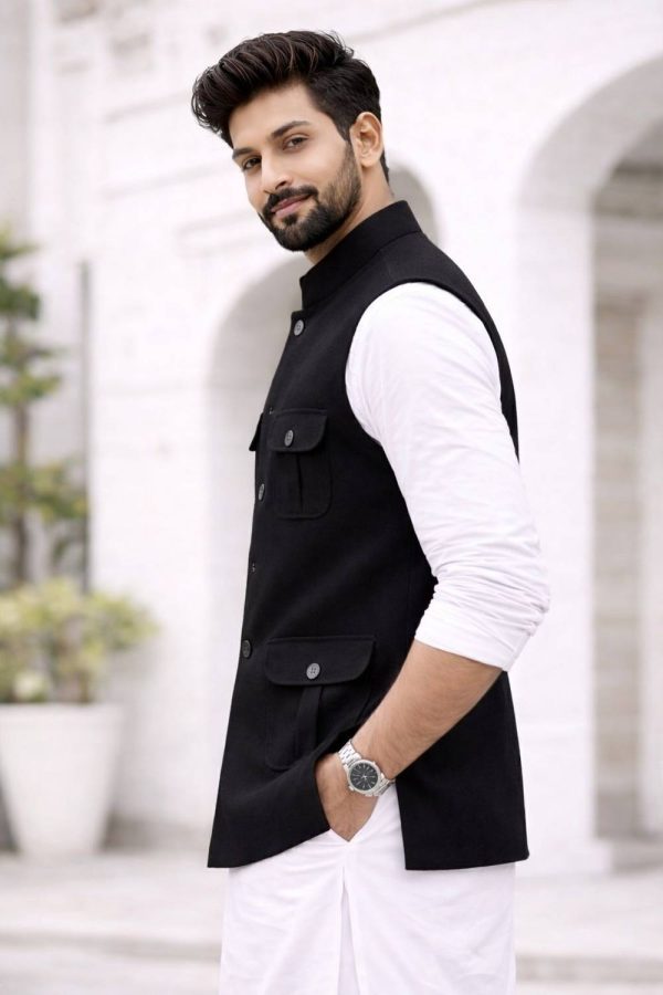 trend tide Solid Men Waistcoat