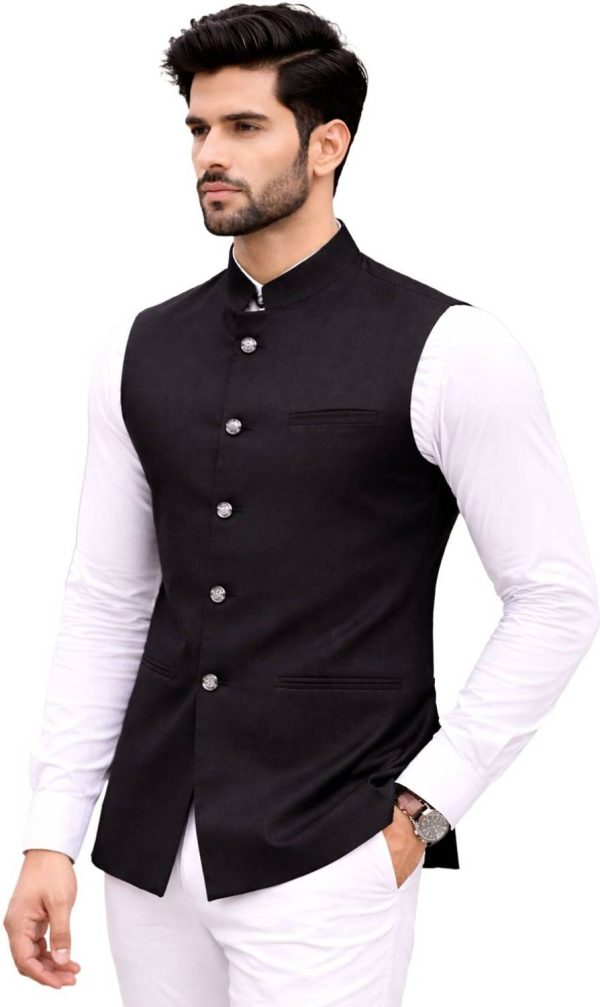 TRENDBIS Solid Men Waistcoat