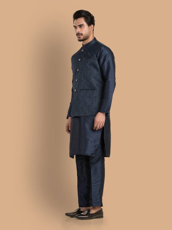 TRENDS OF ETHNIC Self Design Men Waistcoat
