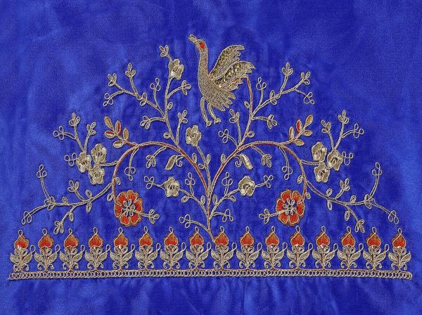 Trendspire Satin Embroidered Blouse Material