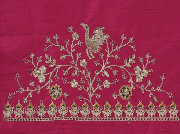 Trendspire Satin Embroidered Blouse Material