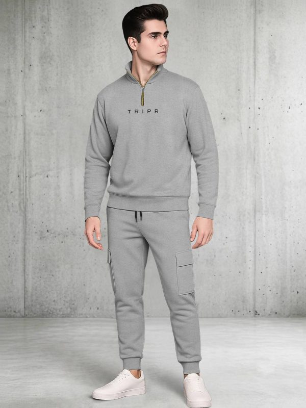 TRIPR Solid Men Track Suit