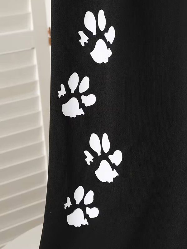Uraxo Printed Women Black Track Pants