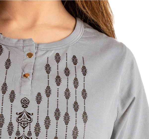 URBE-URBAN EVOLUTION Printed Women Round Neck Grey T-Shirt