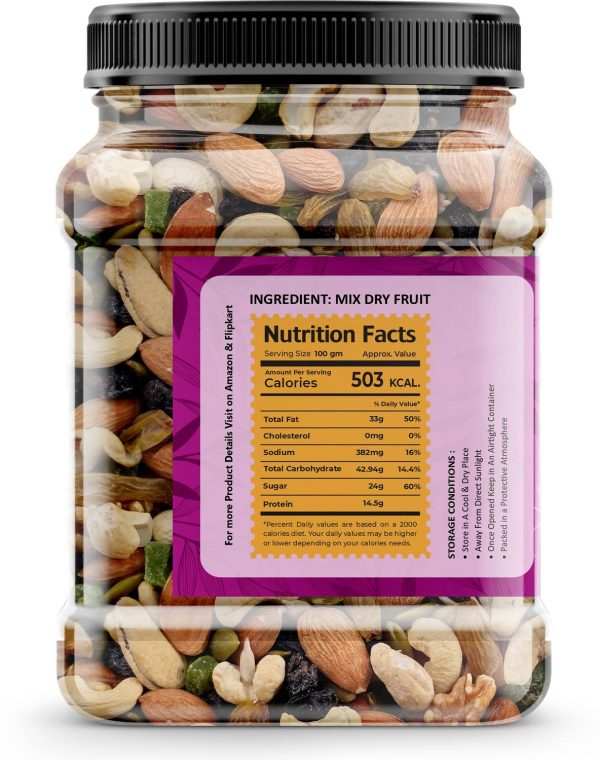 VANSURI Mixed Dry Fruit Healthy Snacks Mixed Nuts Contain Almonds, Cashews, Raisins, Apricots